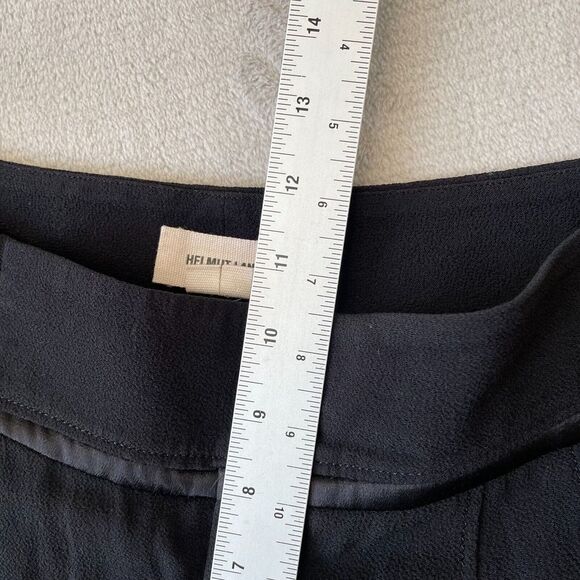 Helmut Lang Pleated Trouser Pants Women 2 Black Rayon Viscose Blend Relaxed Fit - Picture 10 of 14